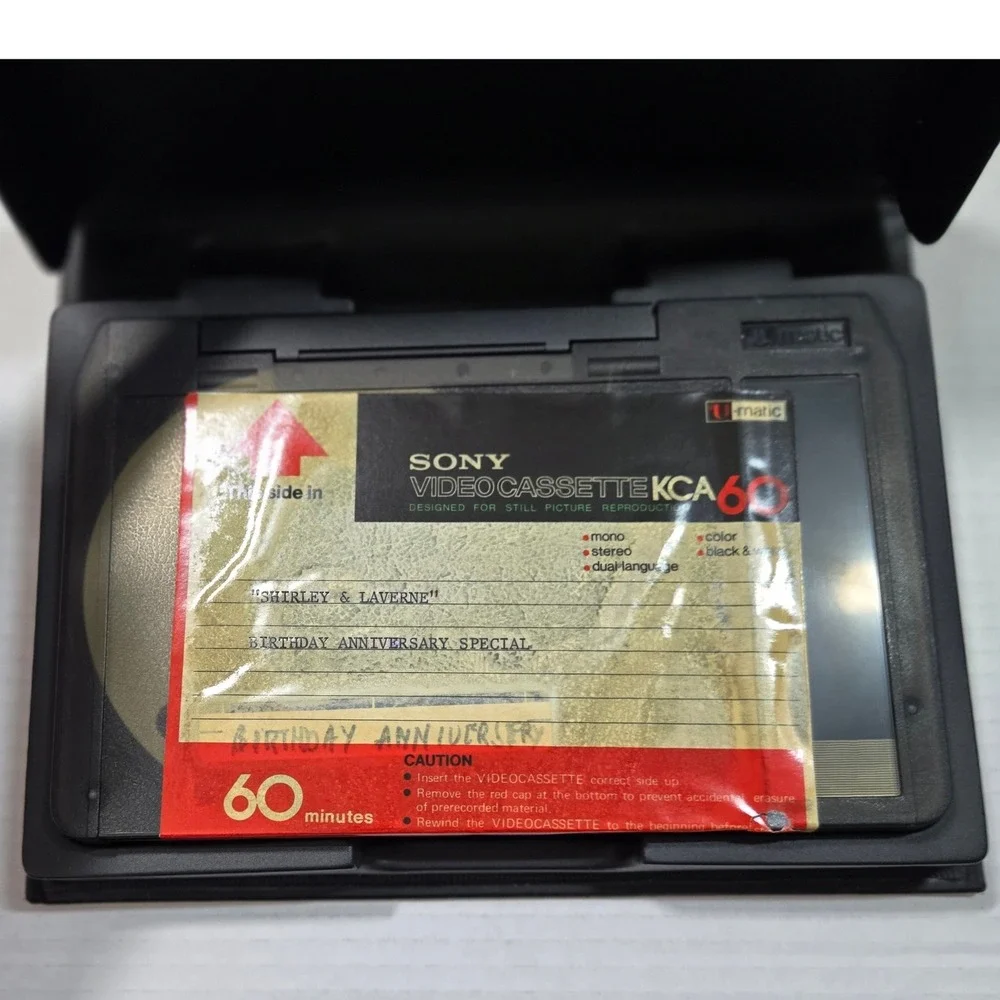 Vintage Sony 3/4 U-matic Tape Laverne Shirley Birthday Special TV Master